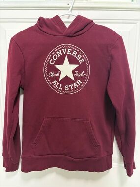 Converse Maroon Hoodie with White All Star Logo